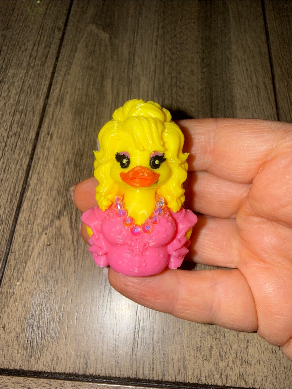 Dolly Parton 3D printed bedazzled duck jeep ducks cruising ducks